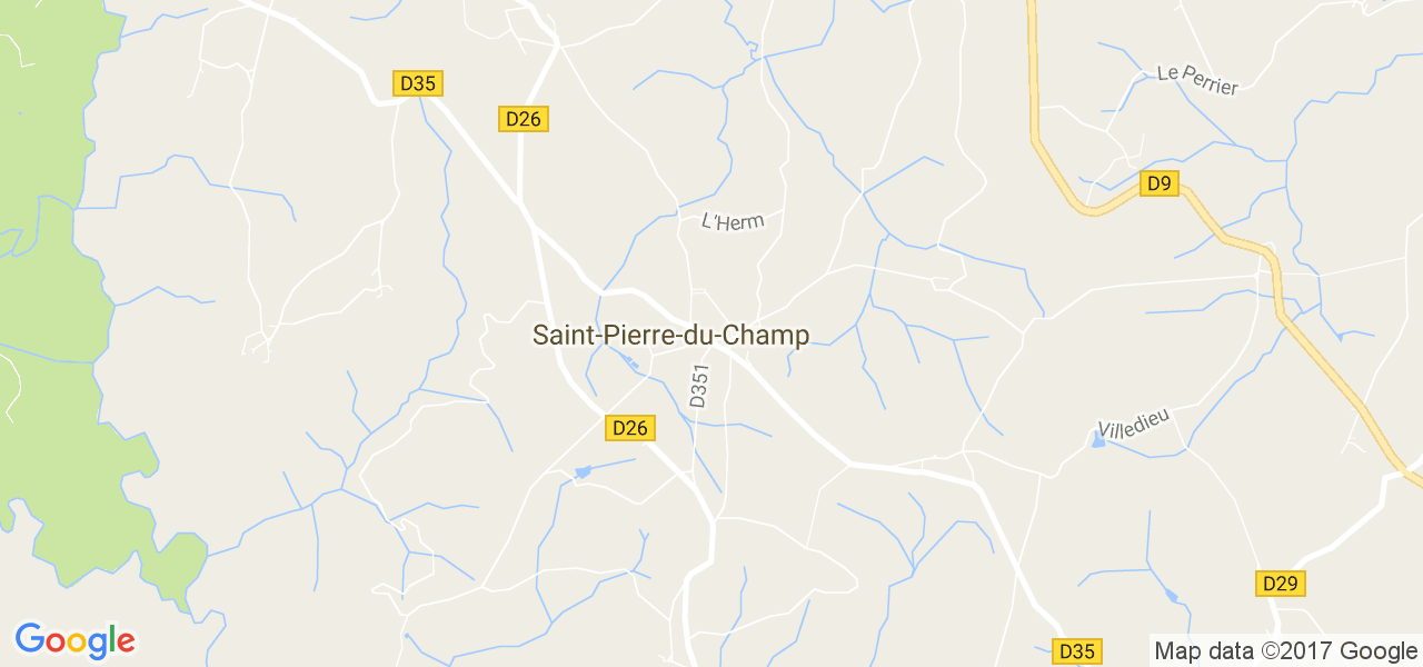 map de la ville de Saint-Pierre-du-Champ