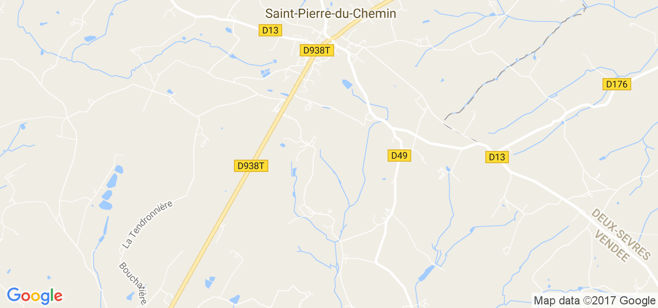 map de la ville de Saint-Pierre-du-Chemin