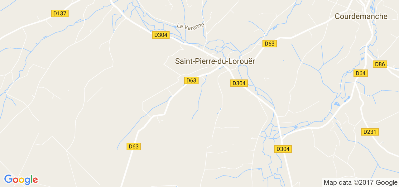 map de la ville de Saint-Pierre-du-Lorouër