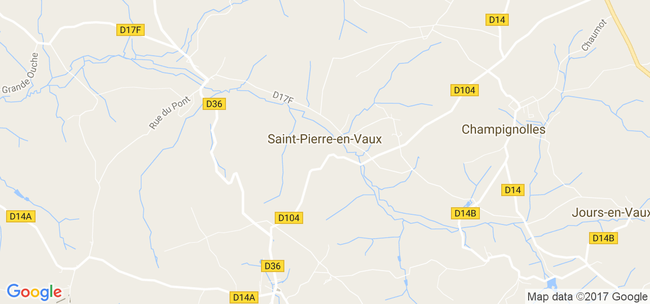 map de la ville de Saint-Pierre-en-Vaux