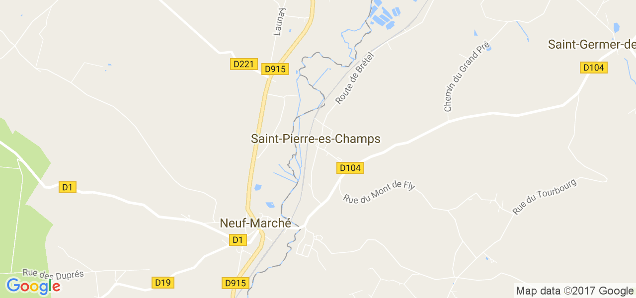 map de la ville de Saint-Pierre-es-Champs