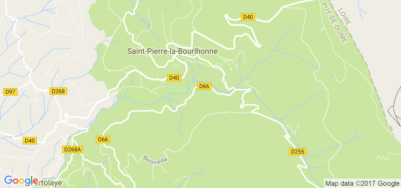 map de la ville de Saint-Pierre-la-Bourlhonne