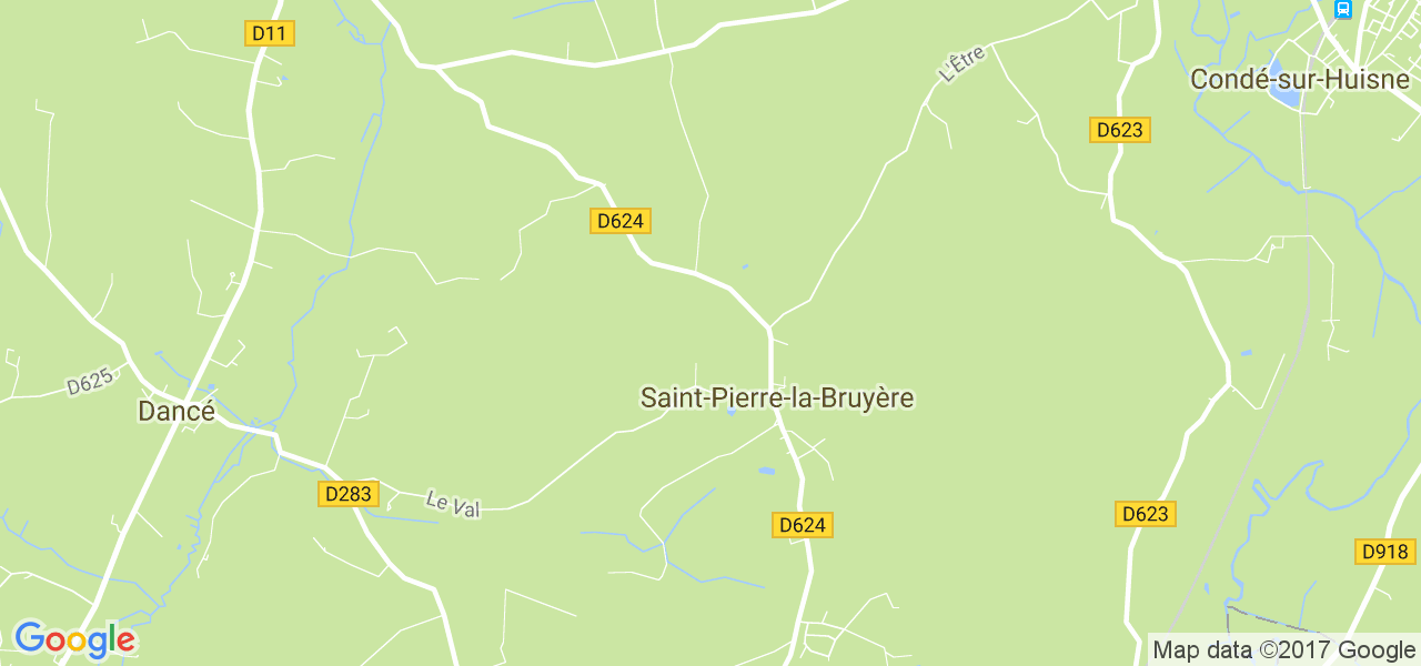 map de la ville de Saint-Pierre-la-Bruyère