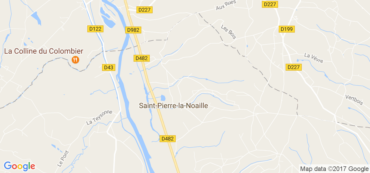 map de la ville de Saint-Pierre-la-Noaille