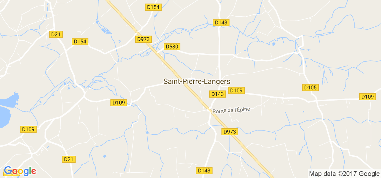 map de la ville de Saint-Pierre-Langers