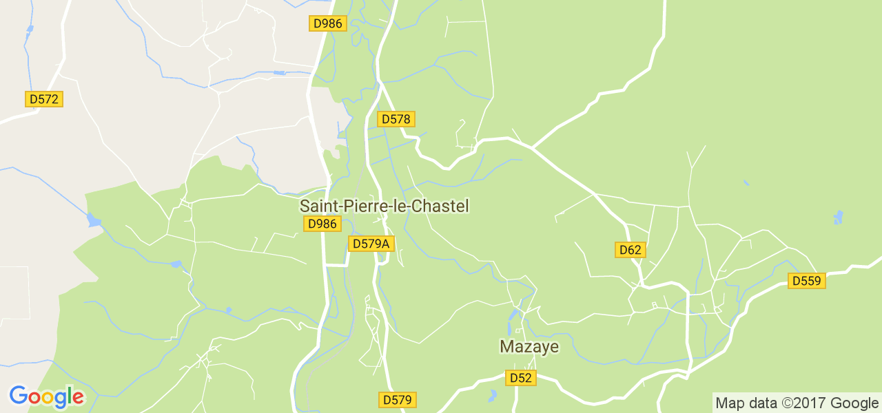 map de la ville de Saint-Pierre-le-Chastel