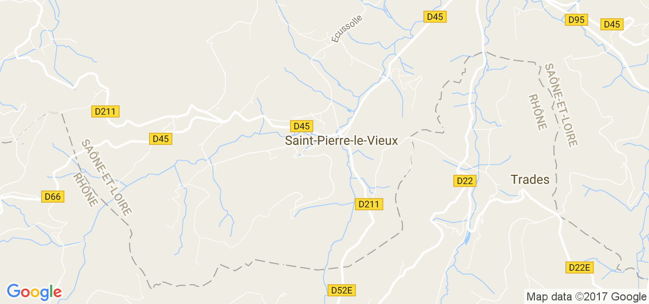 map de la ville de Saint-Pierre-le-Vieux