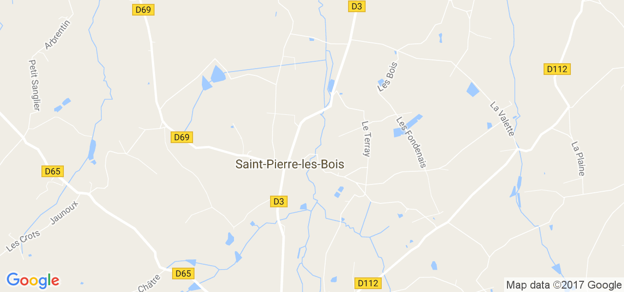 map de la ville de Saint-Pierre-les-Bois