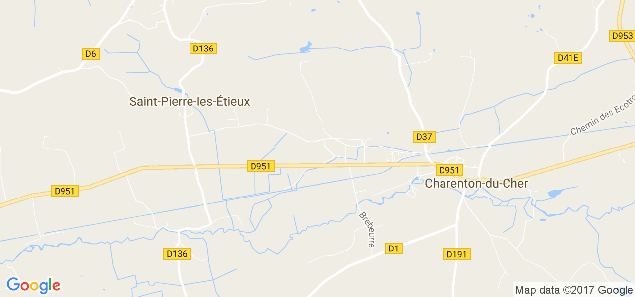 map de la ville de Saint-Pierre-les-Étieux