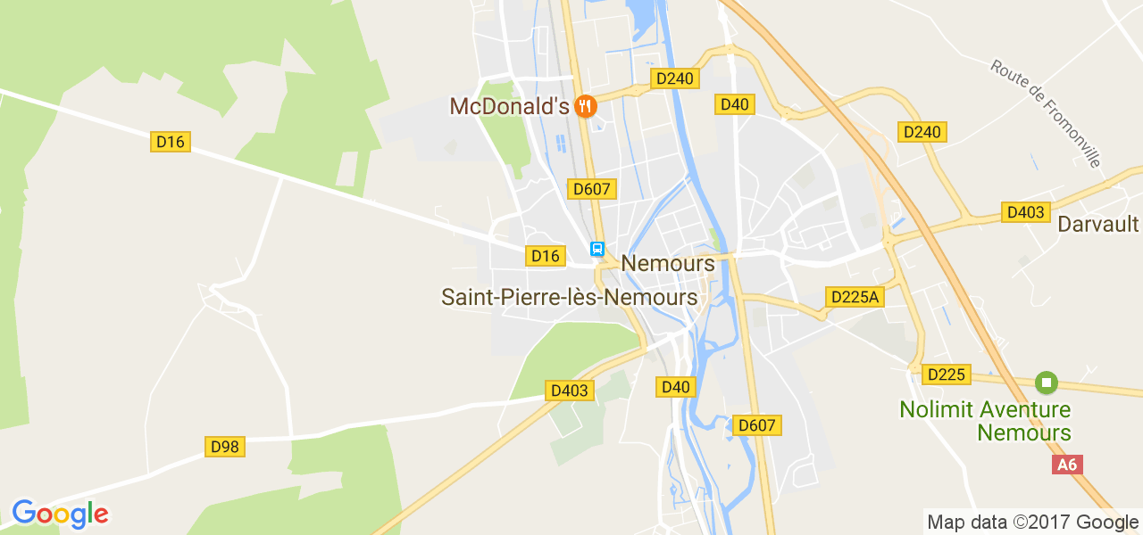 map de la ville de Saint-Pierre-lès-Nemours