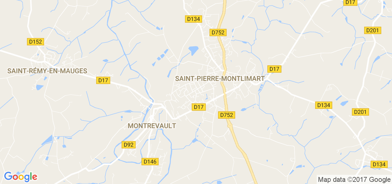 map de la ville de Saint-Pierre-Montlimart