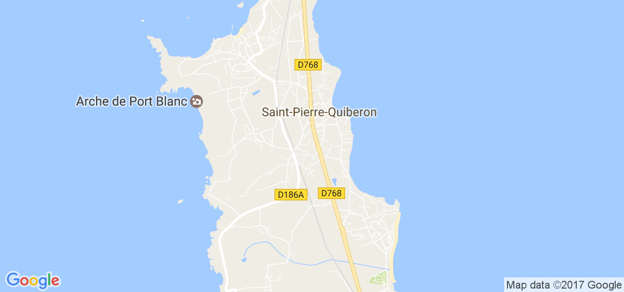 map de la ville de Saint-Pierre-Quiberon