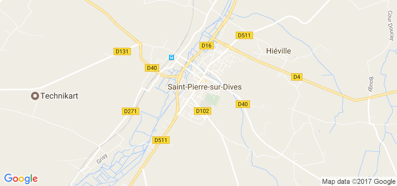 map de la ville de Saint-Pierre-sur-Dives