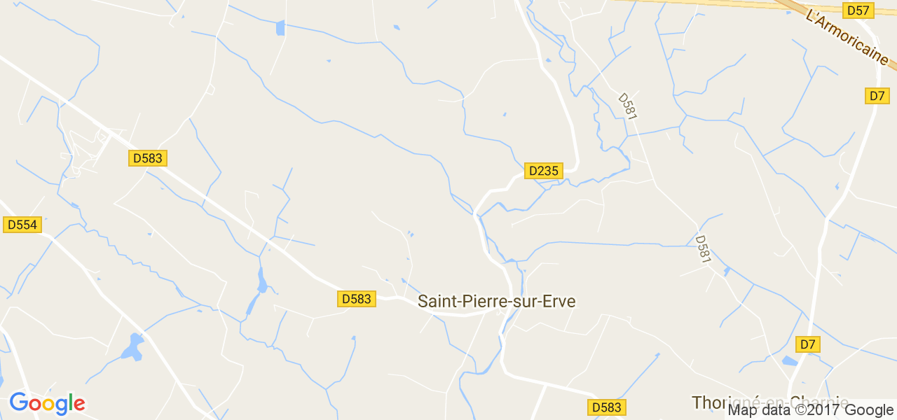 map de la ville de Saint-Pierre-sur-Erve