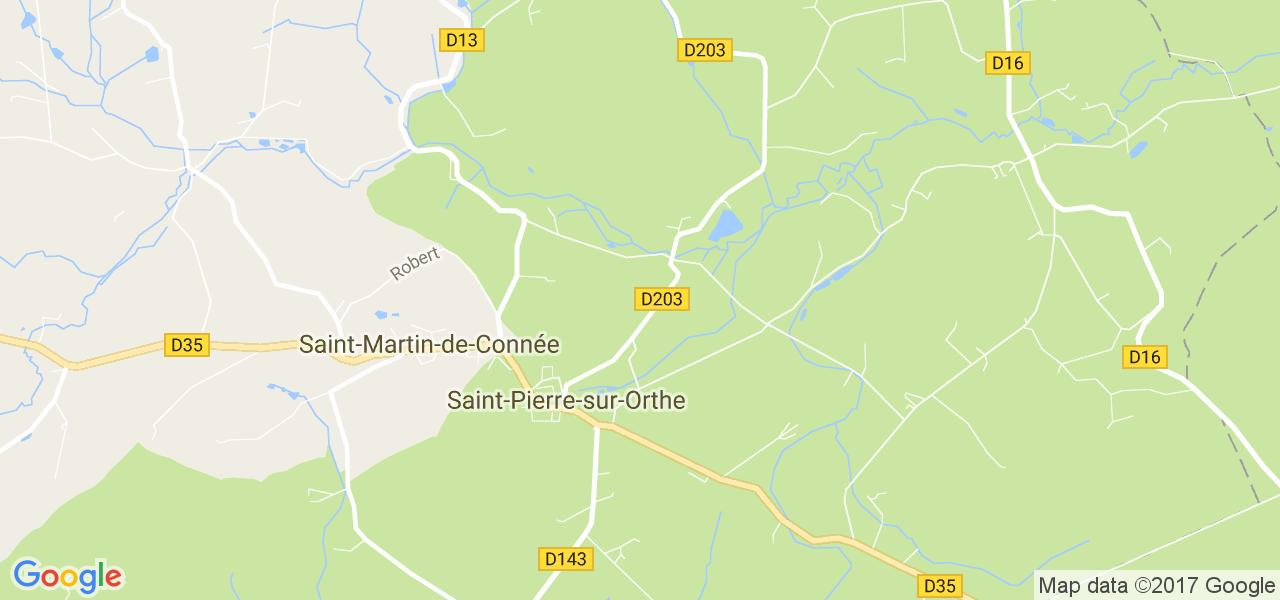 map de la ville de Saint-Pierre-sur-Orthe