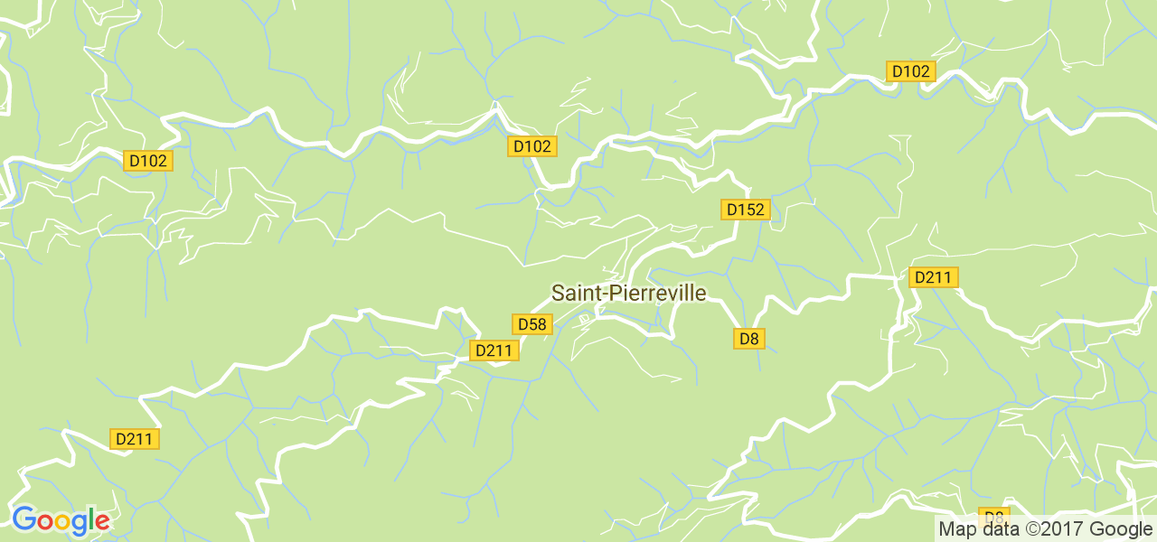 map de la ville de Saint-Pierreville