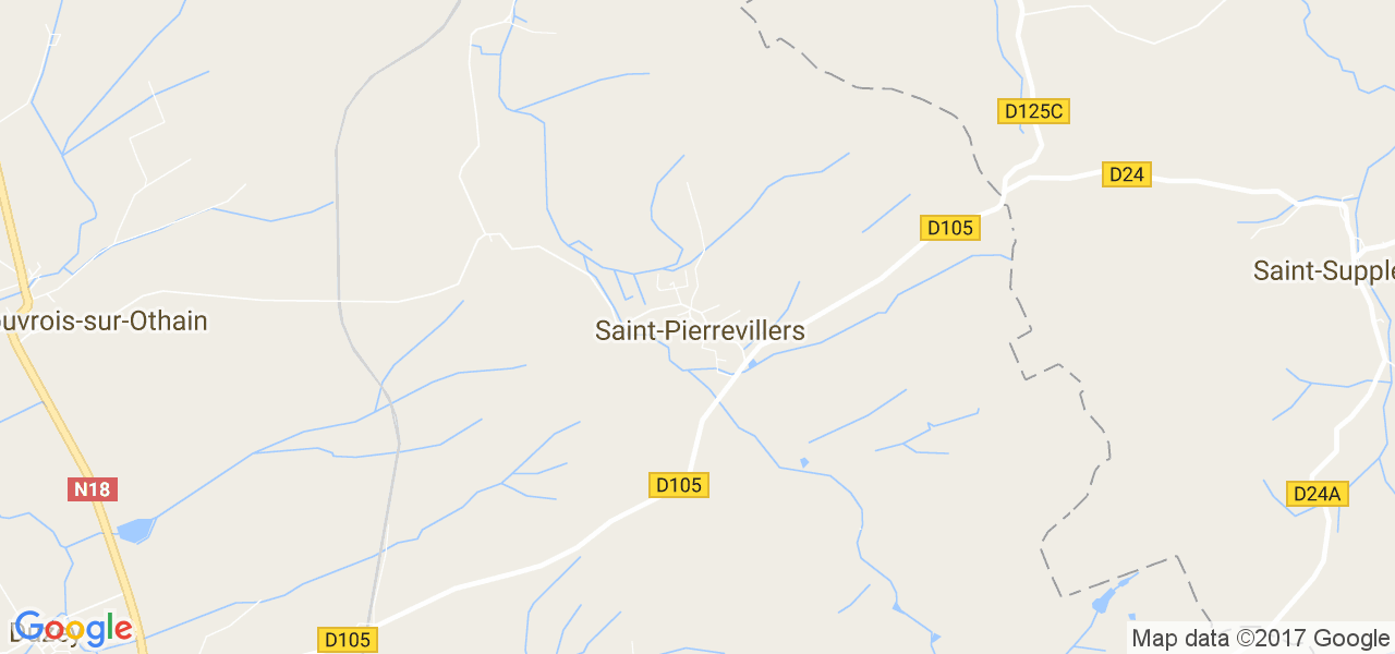 map de la ville de Saint-Pierrevillers