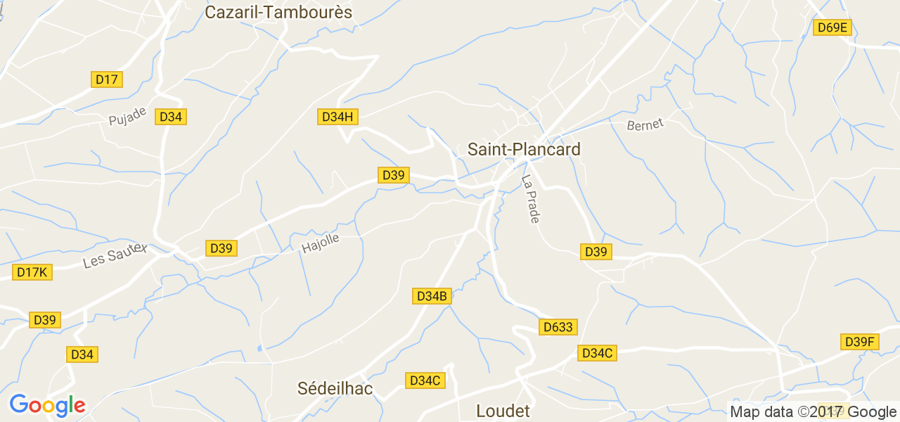 map de la ville de Saint-Plancard