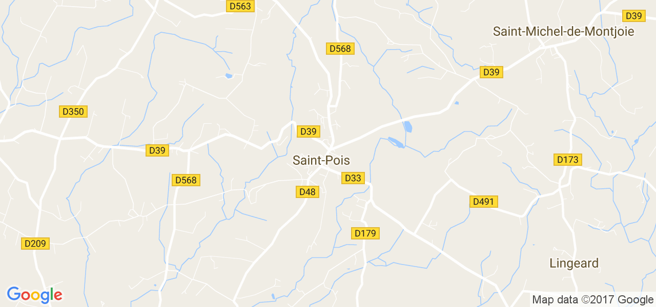 map de la ville de Saint-Pois