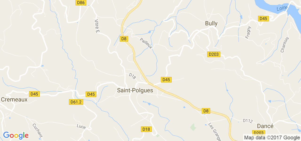 map de la ville de Saint-Polgues