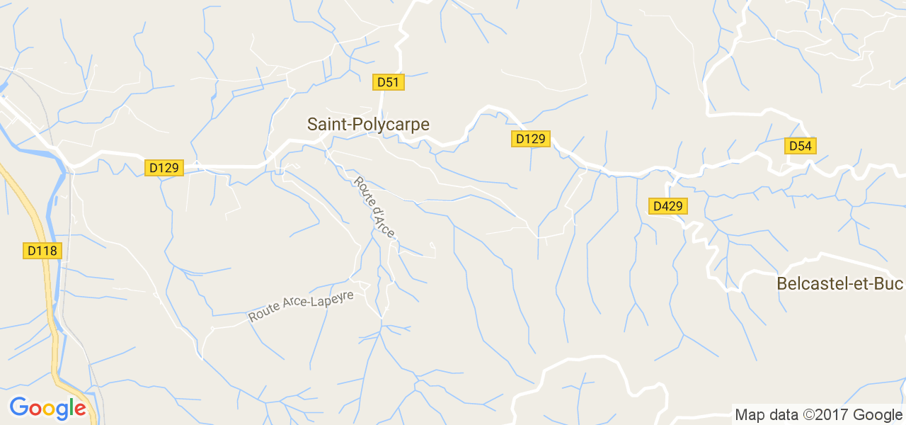 map de la ville de Saint-Polycarpe