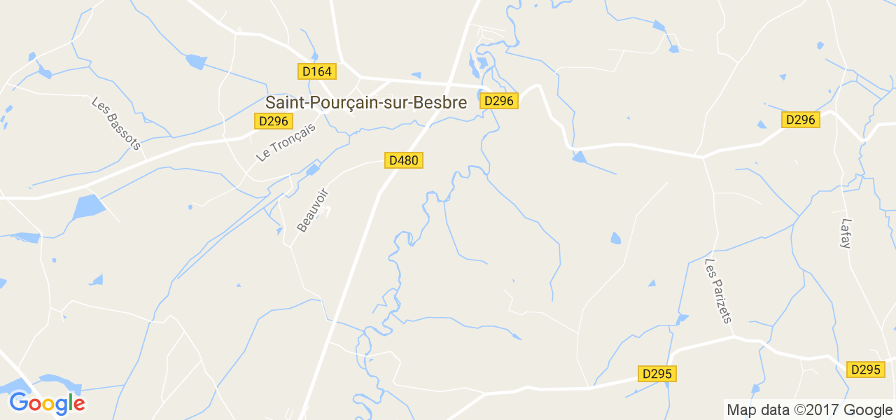 map de la ville de Saint-Pourçain-sur-Besbre