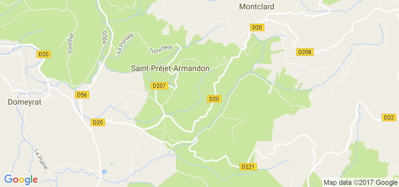 map de la ville de Saint-Préjet-Armandon