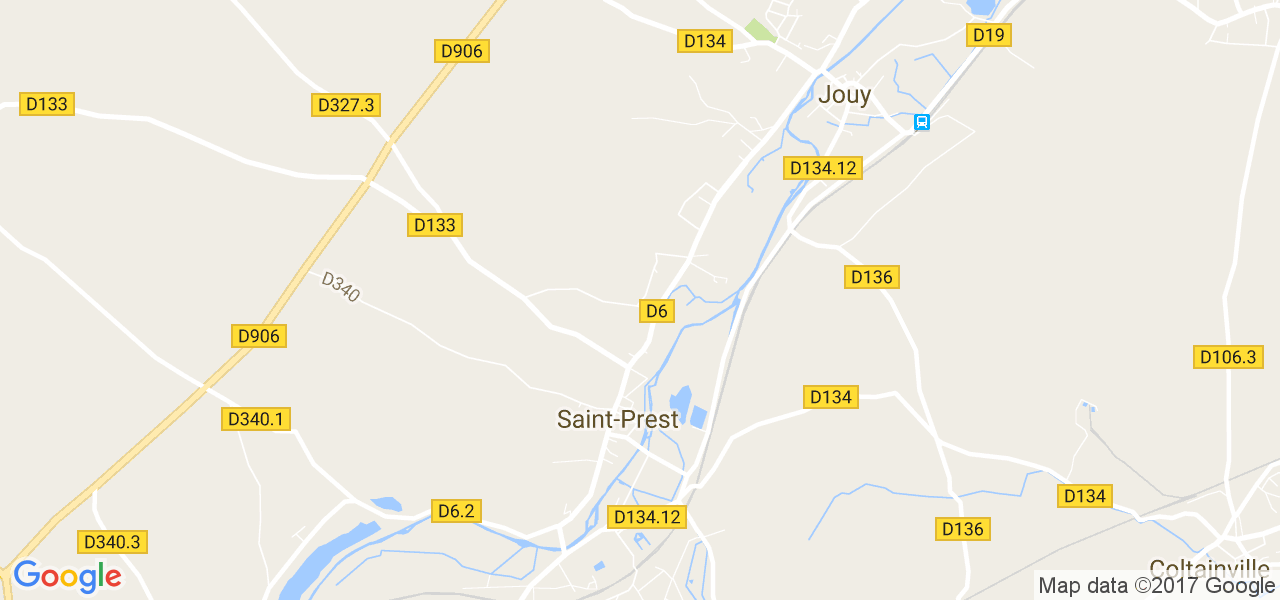 map de la ville de Saint-Prest