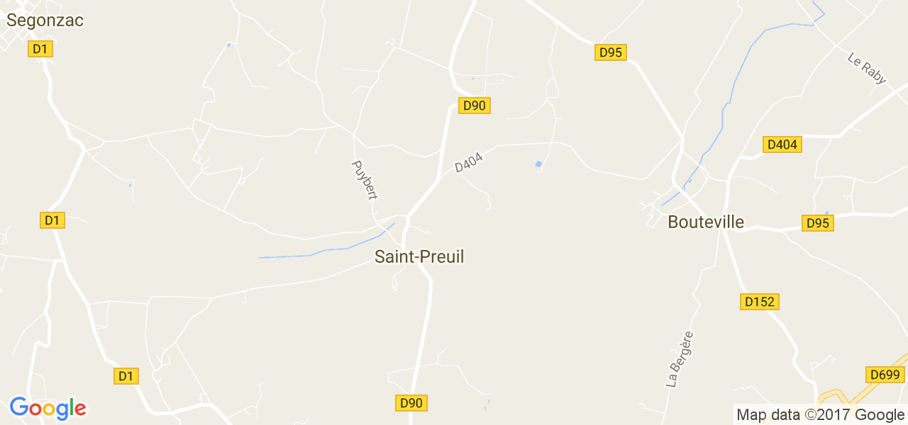 map de la ville de Saint-Preuil