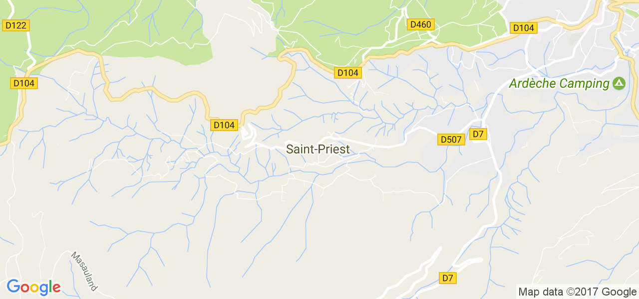 map de la ville de Saint-Priest