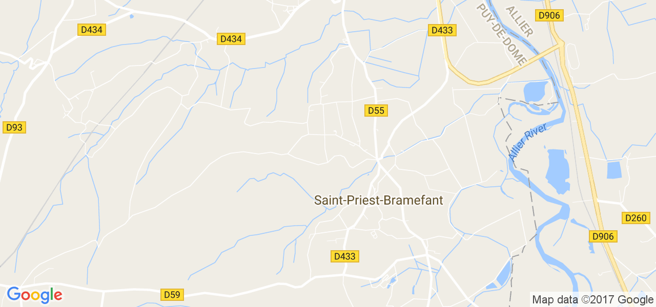 map de la ville de Saint-Priest-Bramefant