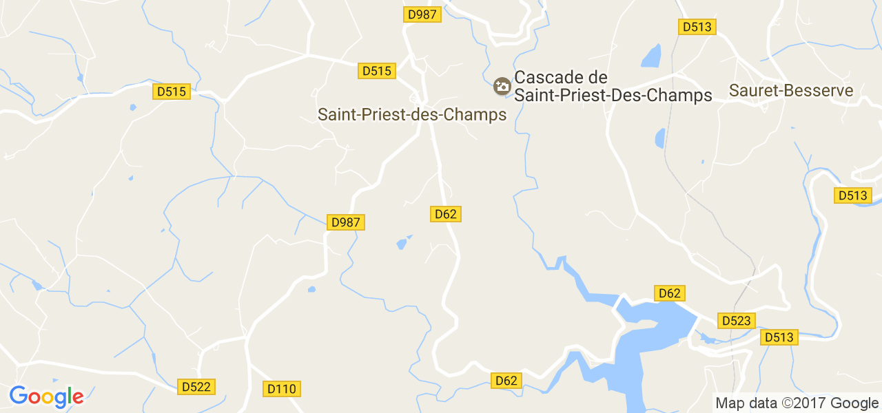 map de la ville de Saint-Priest-des-Champs