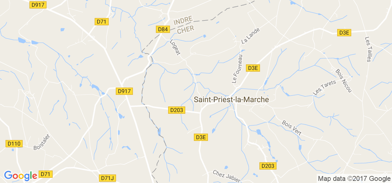 map de la ville de Saint-Priest-la-Marche