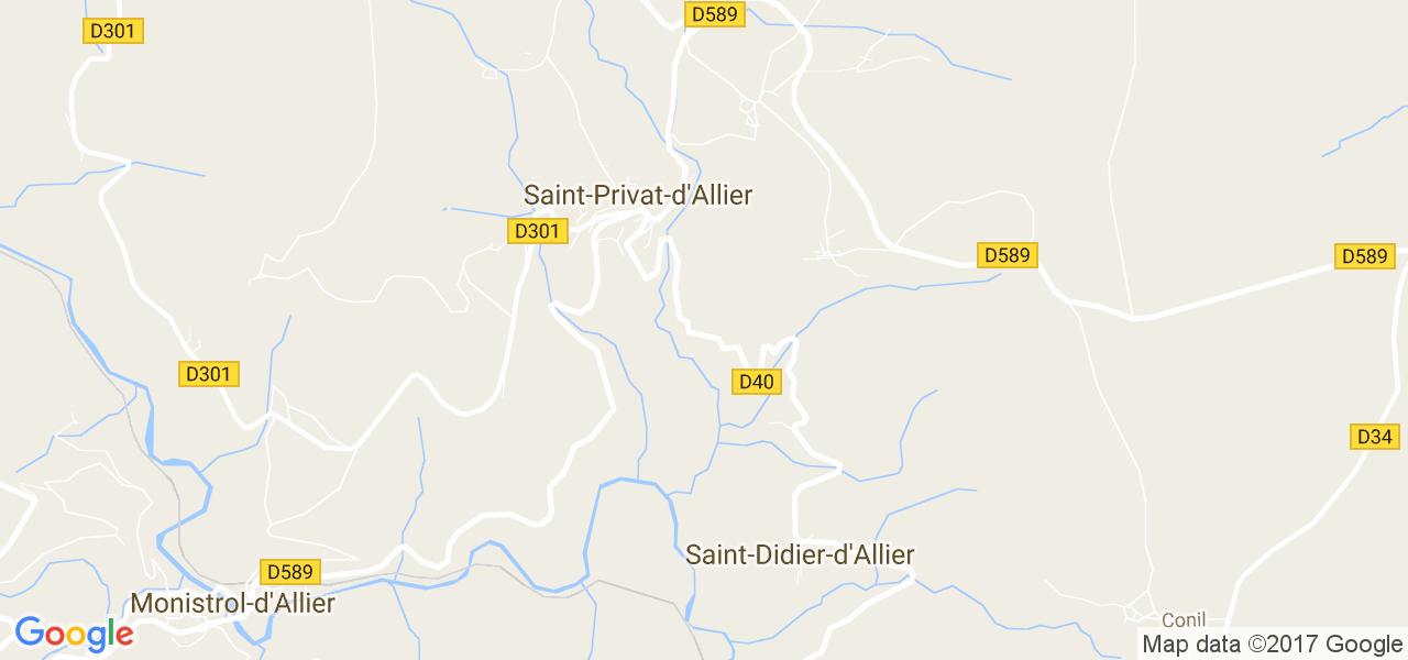 map de la ville de Saint-Privat-d'Allier