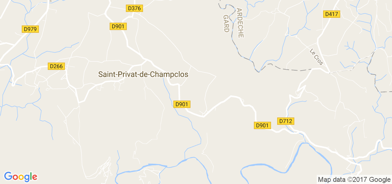 map de la ville de Saint-Privat-de-Champclos