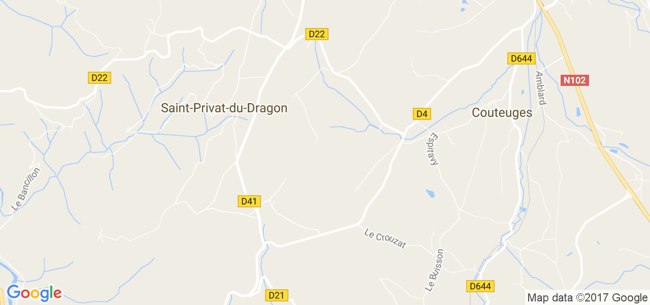 map de la ville de Saint-Privat-du-Dragon