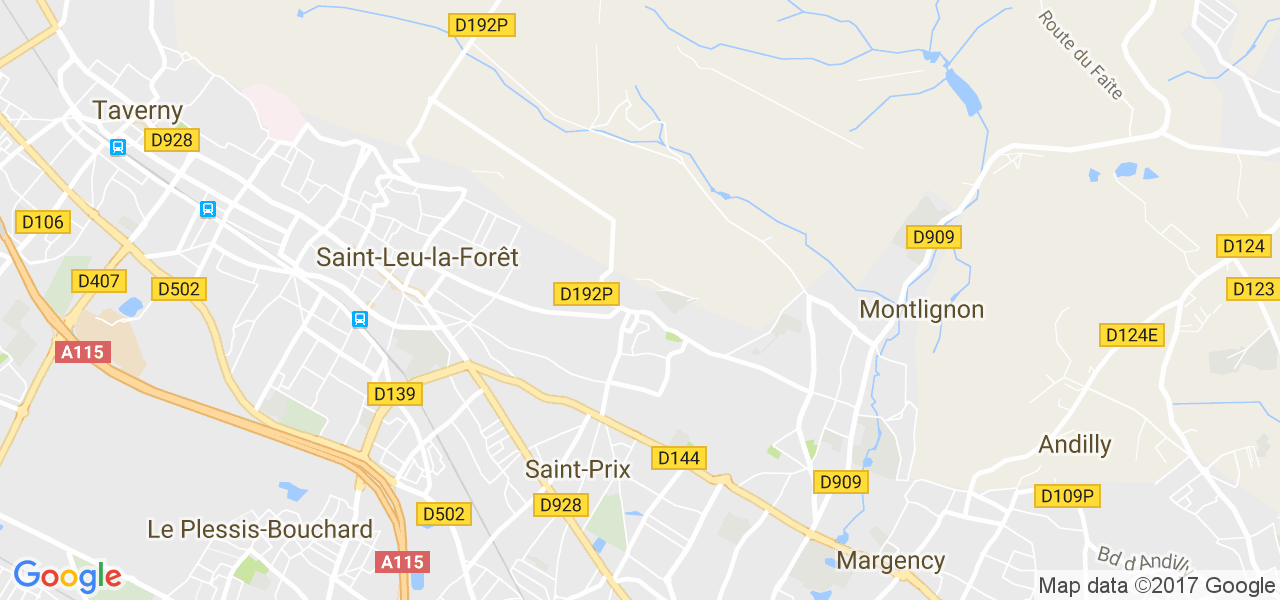 map de la ville de Saint-Prix