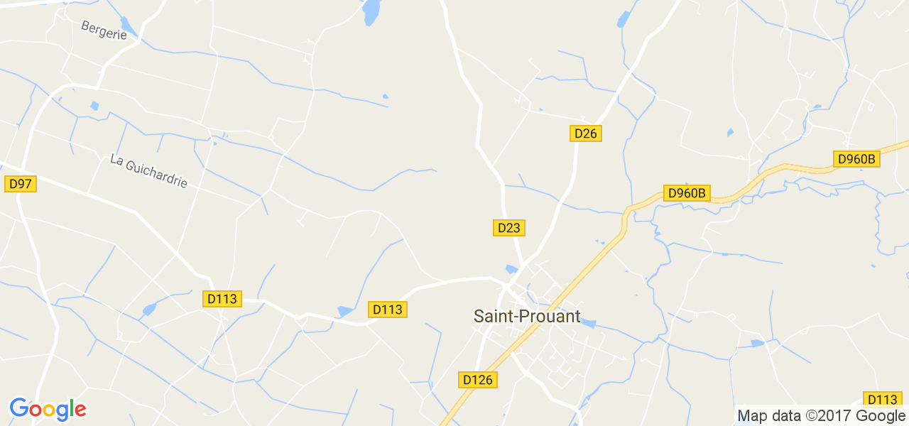 map de la ville de Saint-Prouant