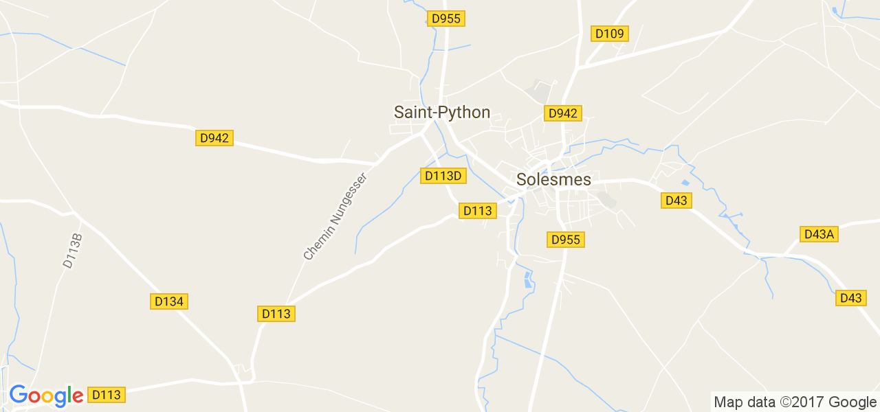map de la ville de Saint-Python