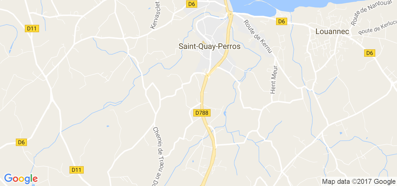 map de la ville de Saint-Quay-Perros