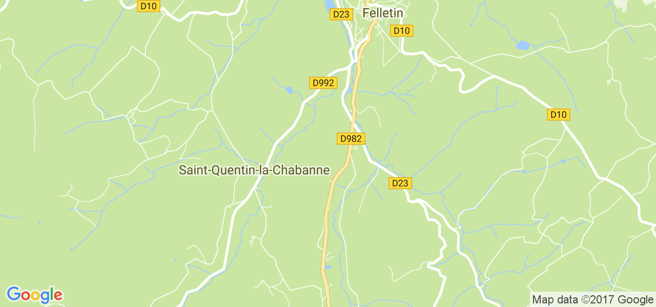 map de la ville de Saint-Quentin-la-Chabanne