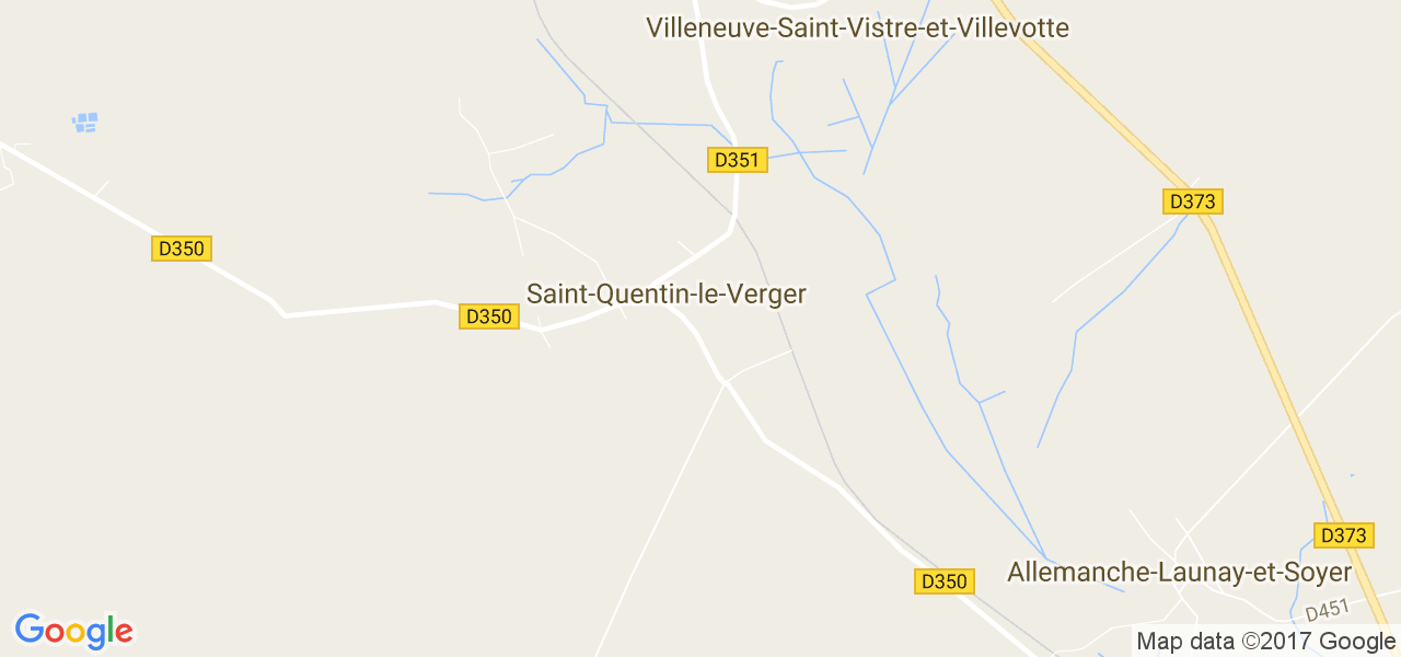 map de la ville de Saint-Quentin-le-Verger