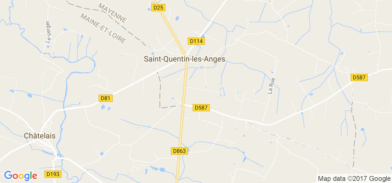 map de la ville de Saint-Quentin-les-Anges