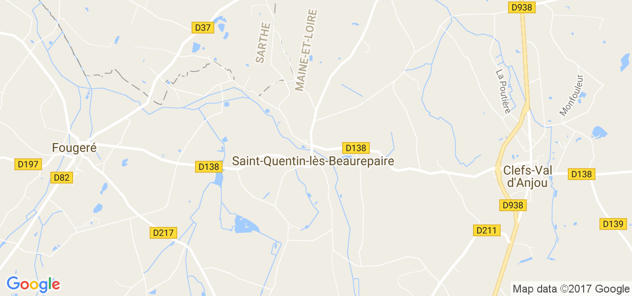 map de la ville de Saint-Quentin-lès-Beaurepaire