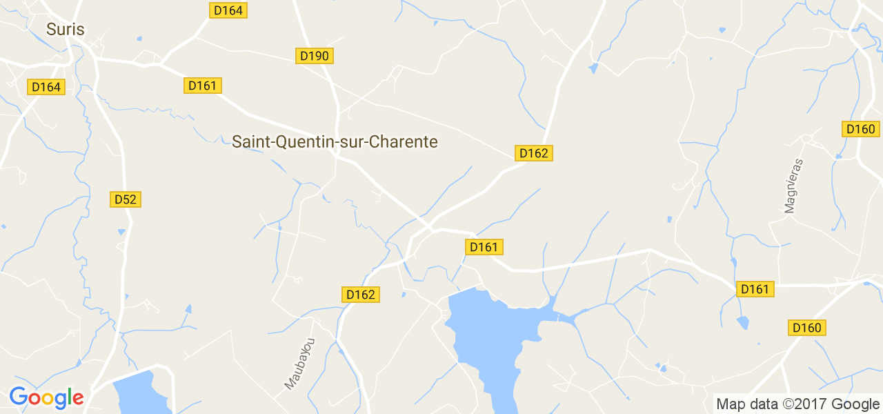 map de la ville de Saint-Quentin-sur-Charente