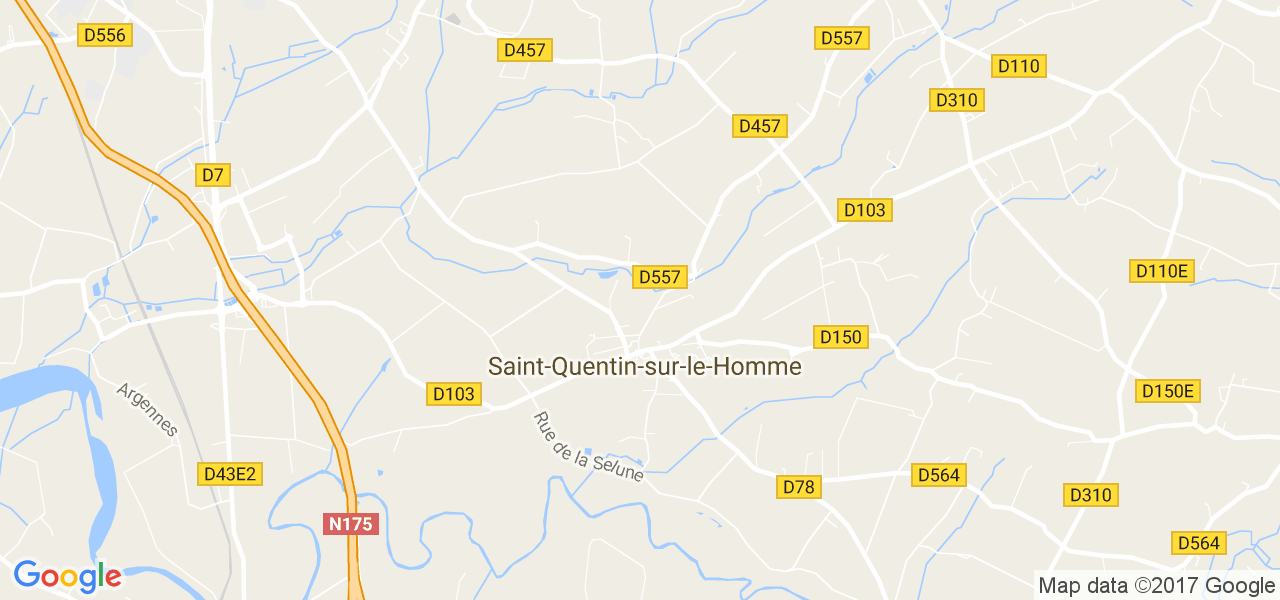 map de la ville de Saint-Quentin-sur-le-Homme