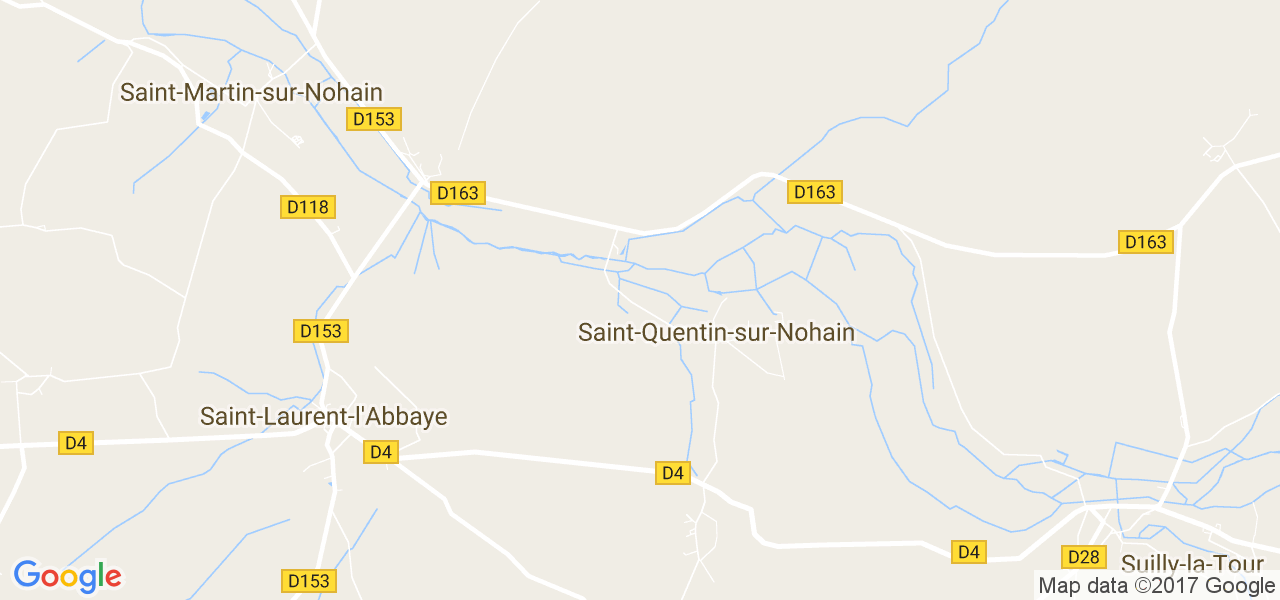 map de la ville de Saint-Quentin-sur-Nohain