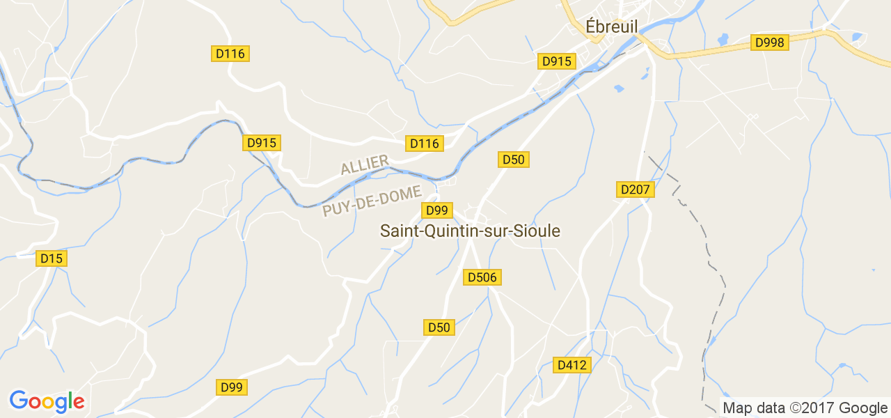 map de la ville de Saint-Quintin-sur-Sioule