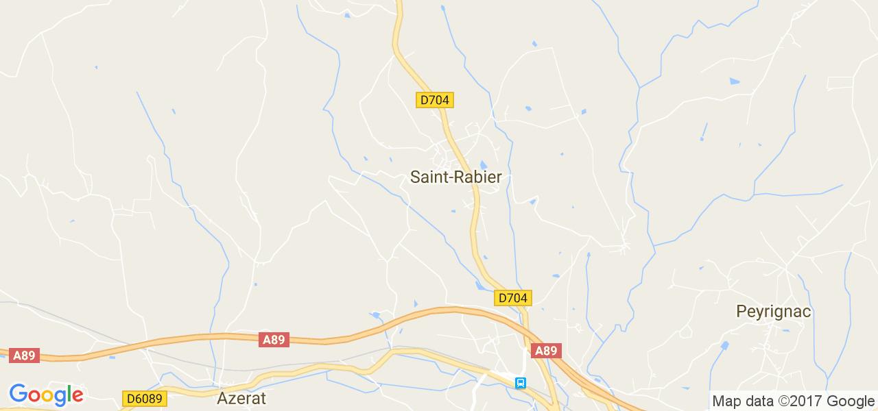 map de la ville de Saint-Rabier