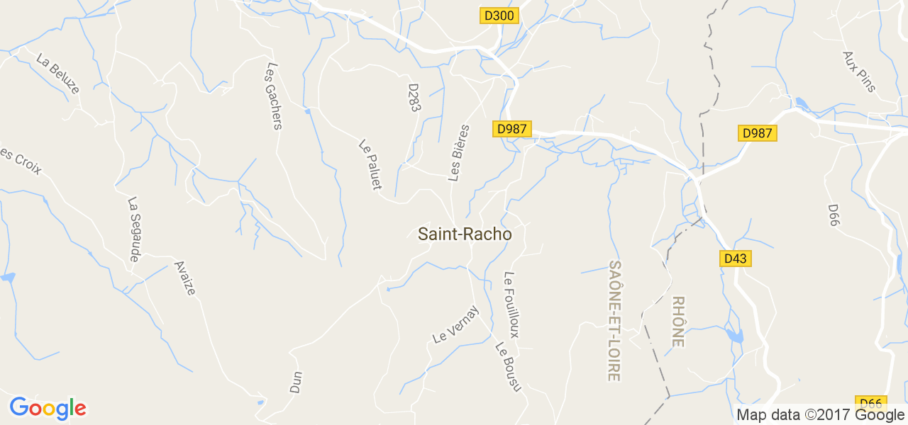 map de la ville de Saint-Racho